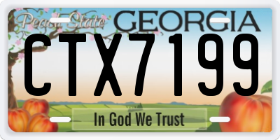 GA license plate CTX7199