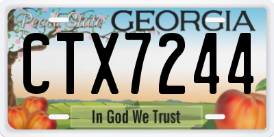 GA license plate CTX7244