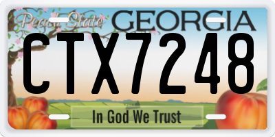 GA license plate CTX7248