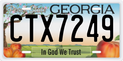 GA license plate CTX7249