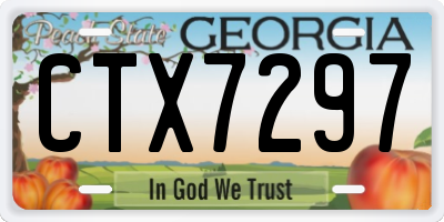 GA license plate CTX7297