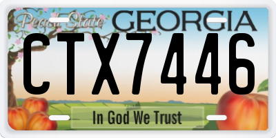 GA license plate CTX7446