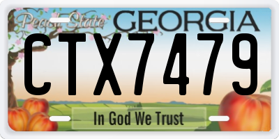 GA license plate CTX7479