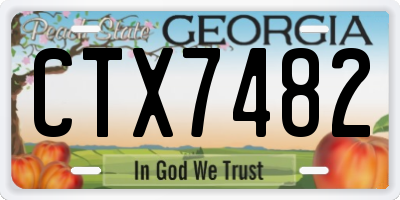 GA license plate CTX7482