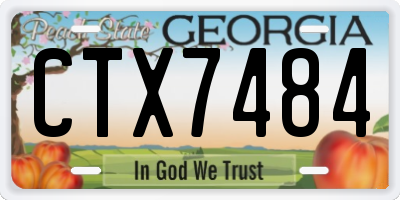 GA license plate CTX7484