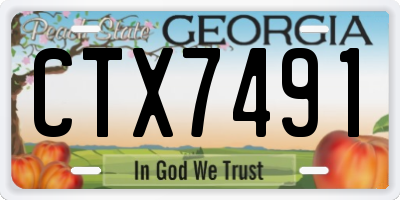 GA license plate CTX7491
