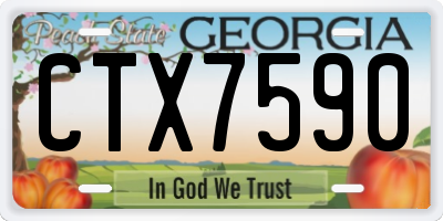 GA license plate CTX7590