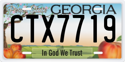 GA license plate CTX7719