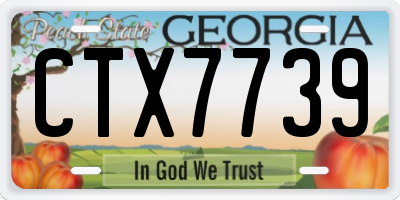 GA license plate CTX7739
