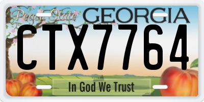 GA license plate CTX7764