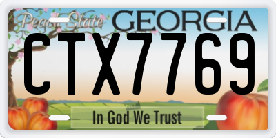 GA license plate CTX7769