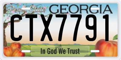 GA license plate CTX7791