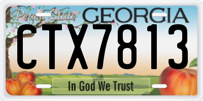 GA license plate CTX7813