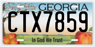 GA license plate CTX7859