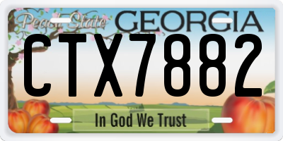 GA license plate CTX7882