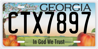 GA license plate CTX7897