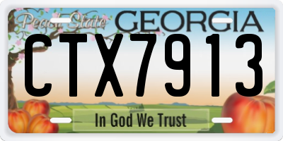 GA license plate CTX7913