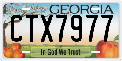 GA license plate CTX7977