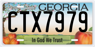 GA license plate CTX7979