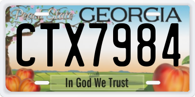 GA license plate CTX7984