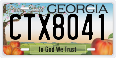 GA license plate CTX8041