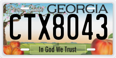 GA license plate CTX8043
