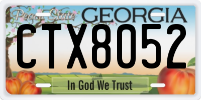 GA license plate CTX8052