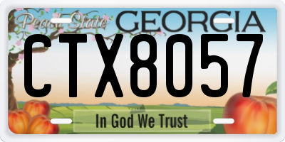 GA license plate CTX8057