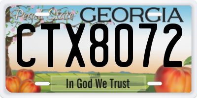 GA license plate CTX8072