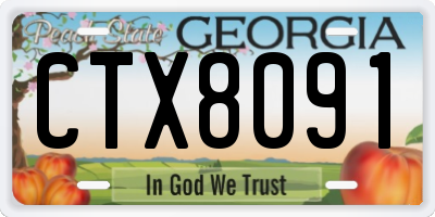 GA license plate CTX8091