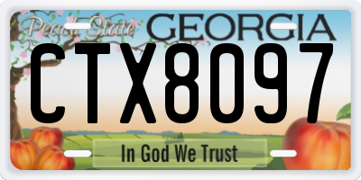 GA license plate CTX8097