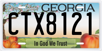 GA license plate CTX8121
