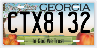 GA license plate CTX8132