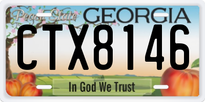 GA license plate CTX8146
