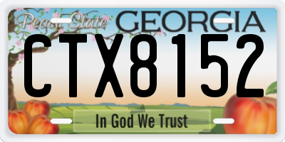 GA license plate CTX8152