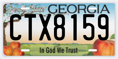 GA license plate CTX8159