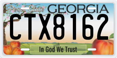 GA license plate CTX8162