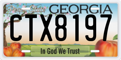 GA license plate CTX8197