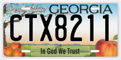 GA license plate CTX8211