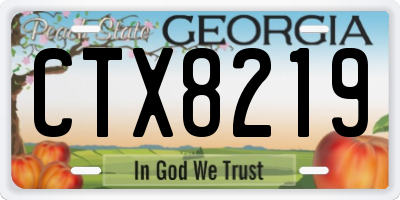 GA license plate CTX8219