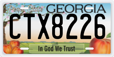 GA license plate CTX8226