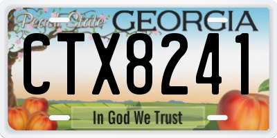 GA license plate CTX8241