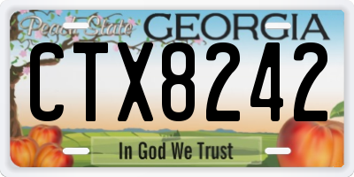 GA license plate CTX8242