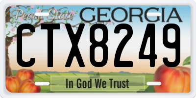 GA license plate CTX8249