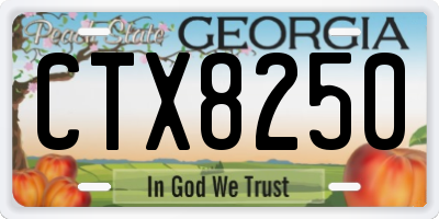 GA license plate CTX8250