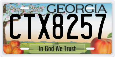 GA license plate CTX8257
