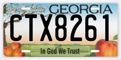 GA license plate CTX8261