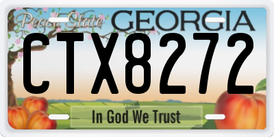 GA license plate CTX8272