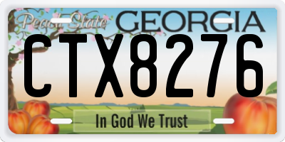GA license plate CTX8276