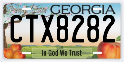 GA license plate CTX8282